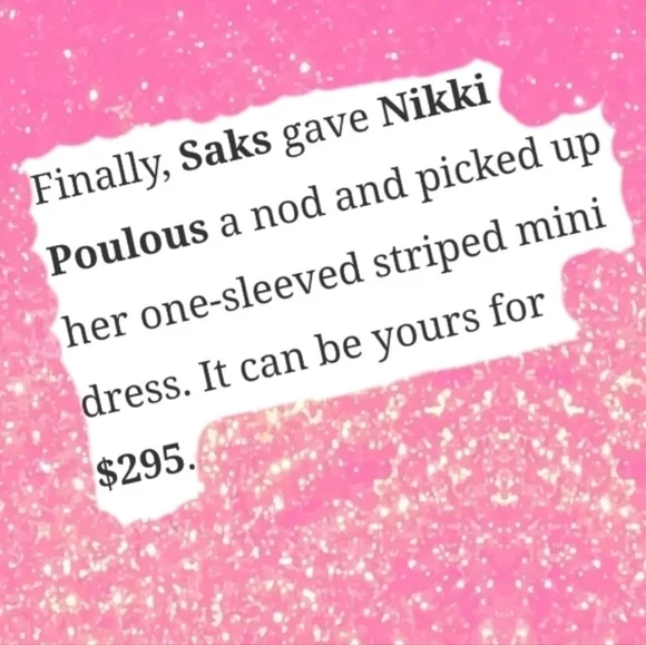 Sax Fifth Ave Nikki Paul's One Shoulder Dress Size 2 - Picture 4 of 5